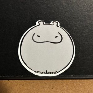 CARTOON HIPPO STICKER